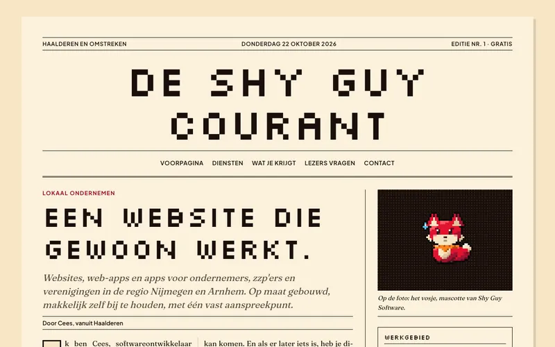 Schermafbeelding van ontwerp Krant